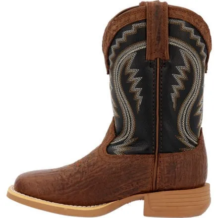 Durango® Lil' Rebel Pro™ Little Kid's Acorn/Black Onyx Western Boots