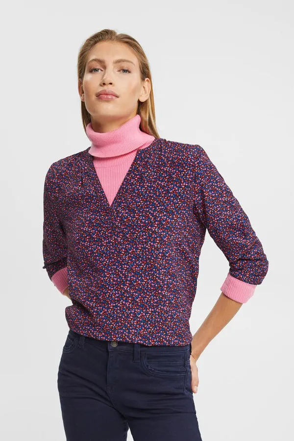 Esprit Long Sleeve Patterned Blouse