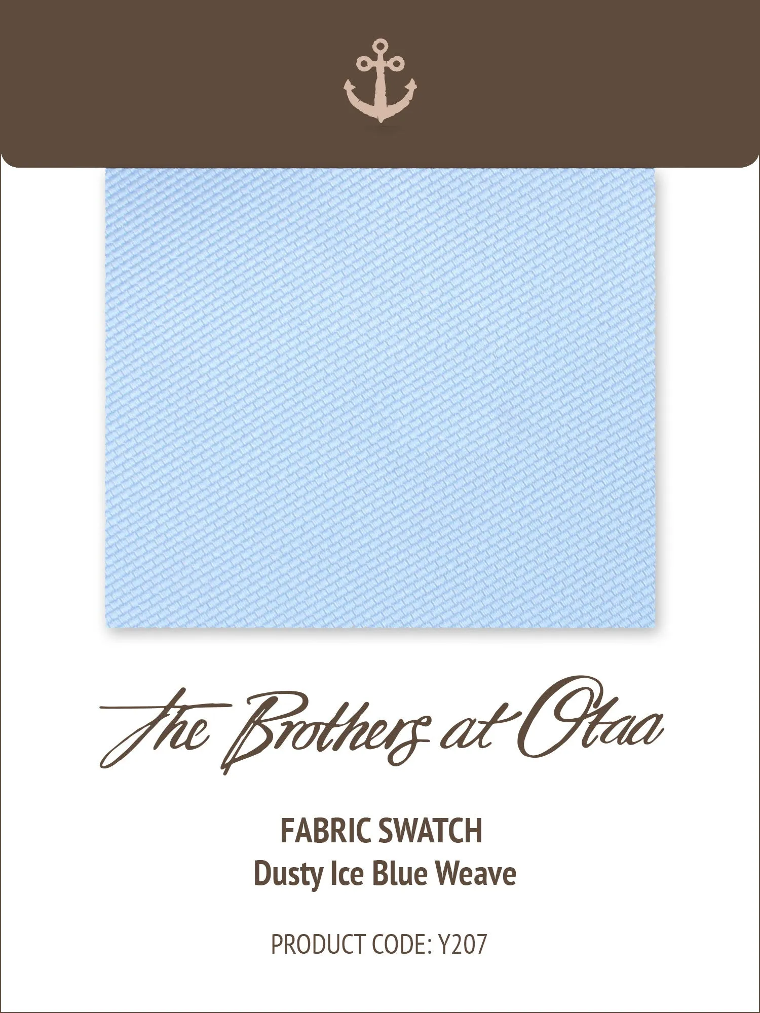 Fabric Swatch (Y207) - Dusty Ice Blue Weave