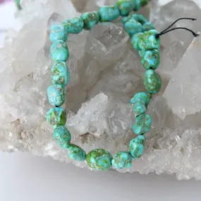 Goirgeous Sonoran Gold Turquoise Beads Blue and Lime 8