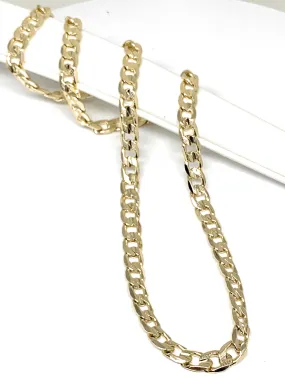 Gold Plated Men's Large 24-28 Inch Cuban Link Chain 8mm Width