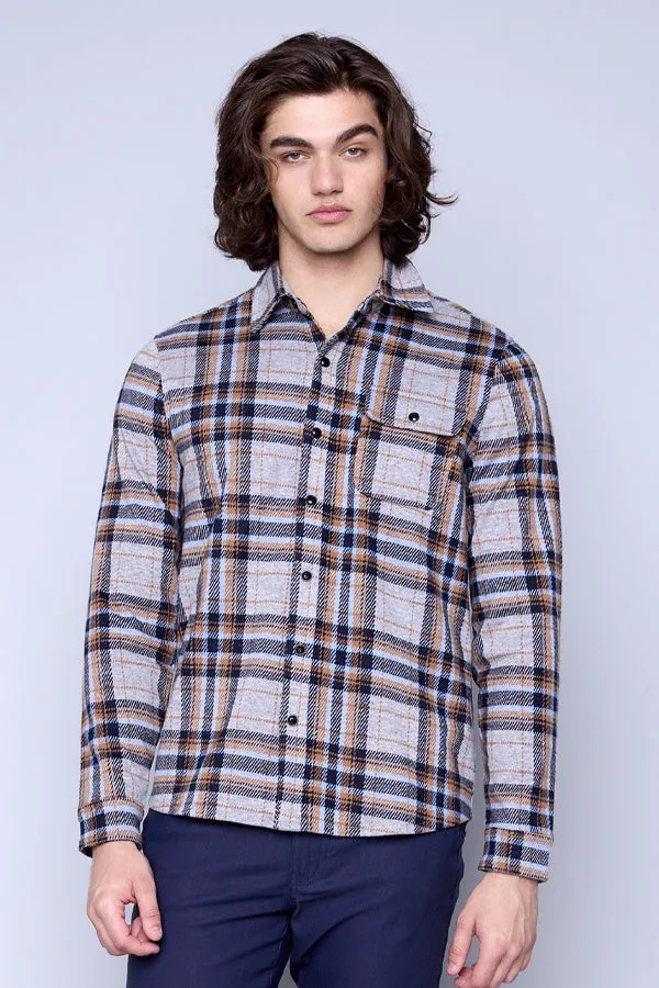 Hedge Plaid Button Up