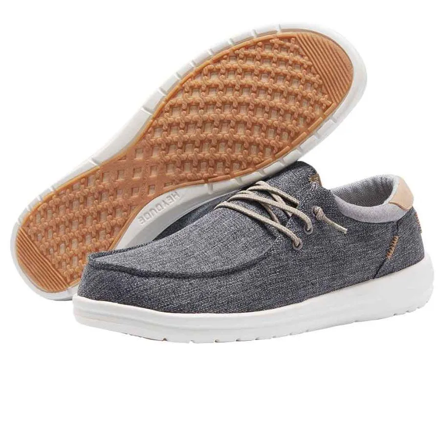 Hey Dude Mens Paul Slip On Shoes- Chambray Moonrock