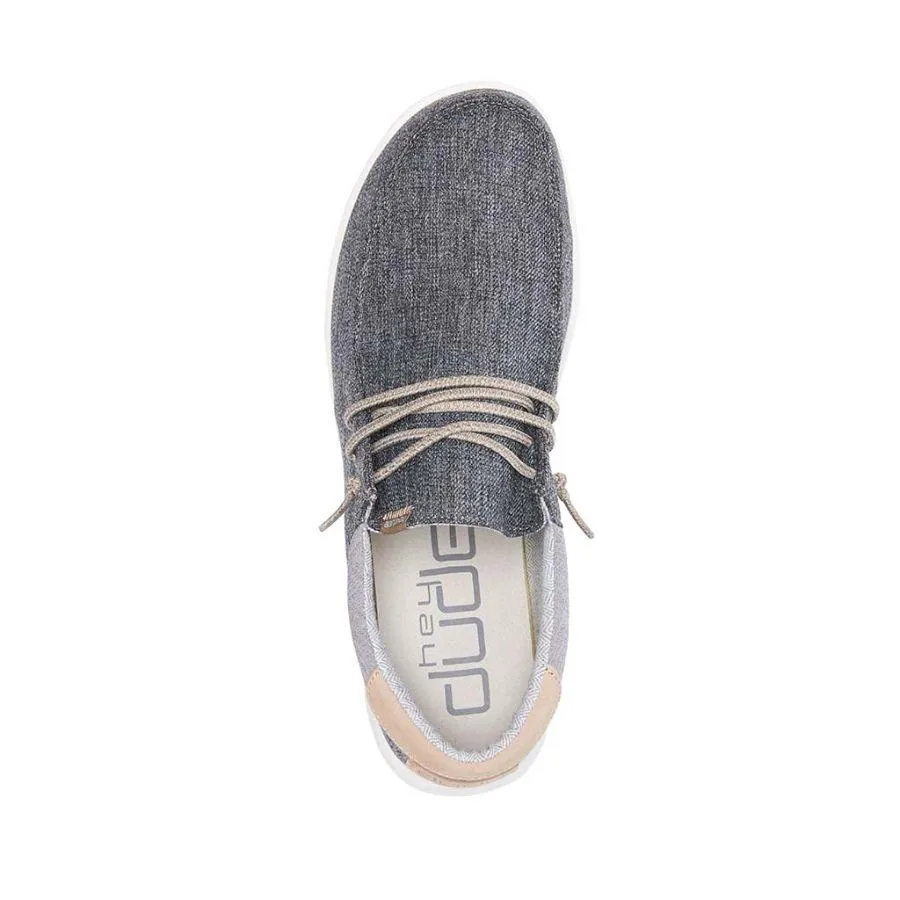 Hey Dude Mens Paul Slip On Shoes- Chambray Moonrock