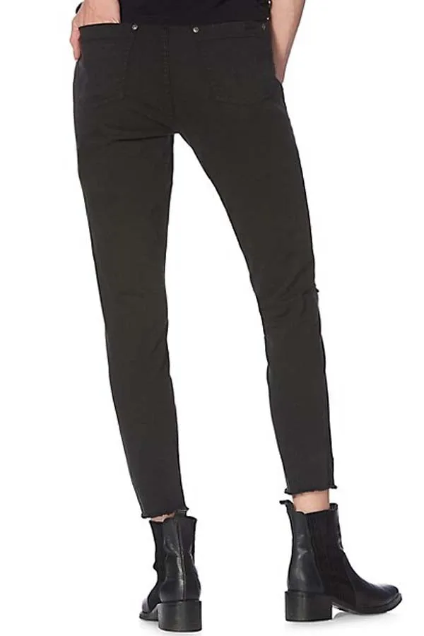 HUE High-Rise Ripped Skimmer Jeans