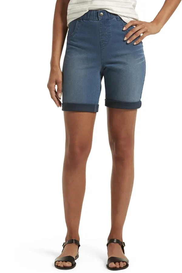 HUE Ultra Soft Denim High Waist Bermuda Short