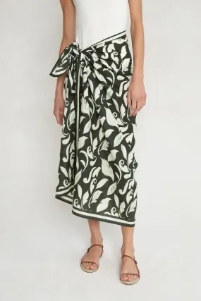 Ivy Printed Sarong Black