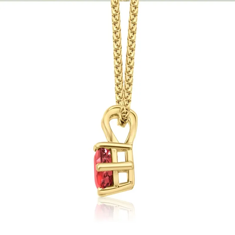 Jessica Pendant 14K Gold with Garnet Stone