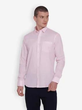 JUMP USA Men Pink Solid Cotton Casual Shirts