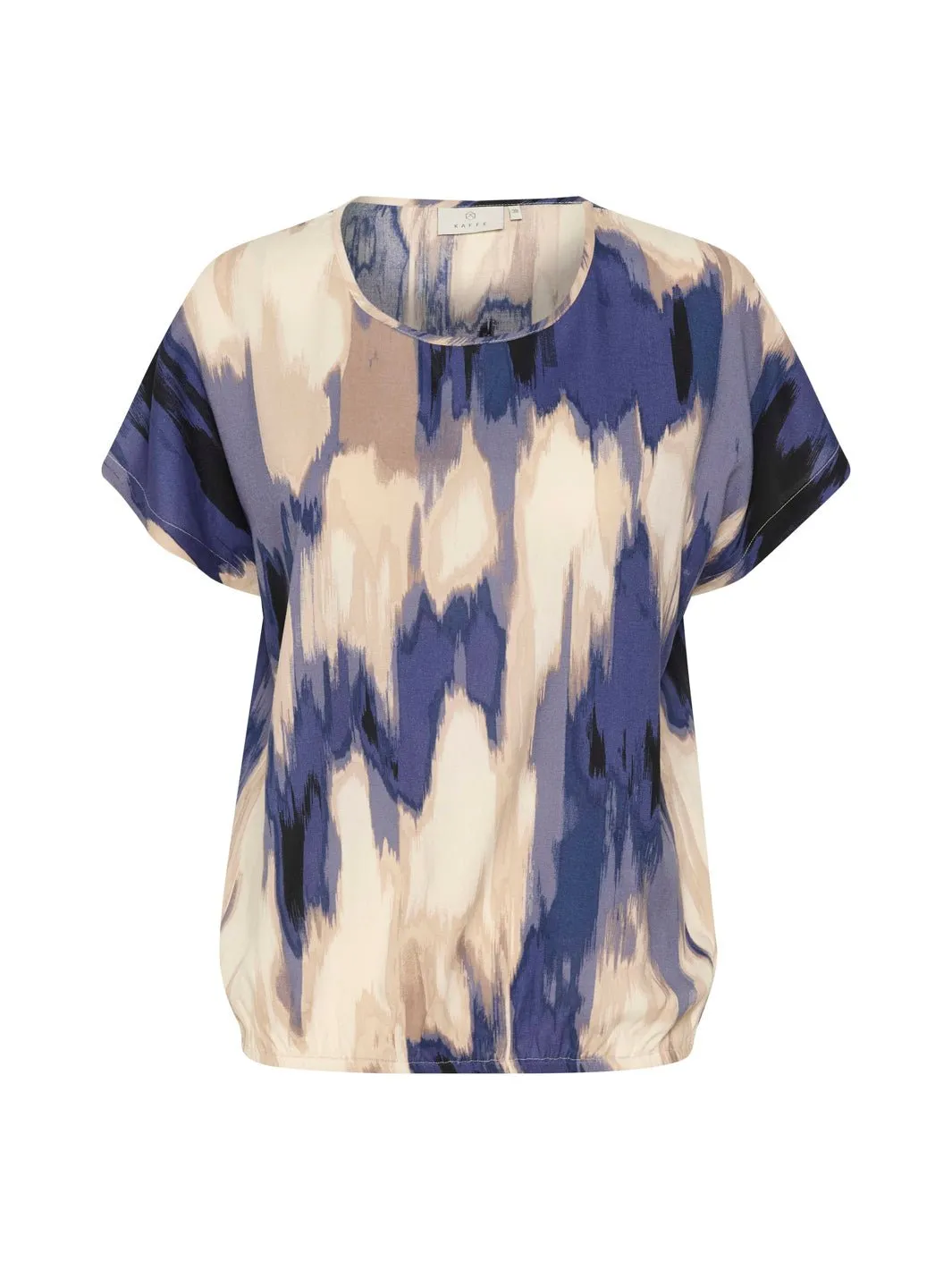 Kaffe KAbeathe Stanley bluse blue abstract print