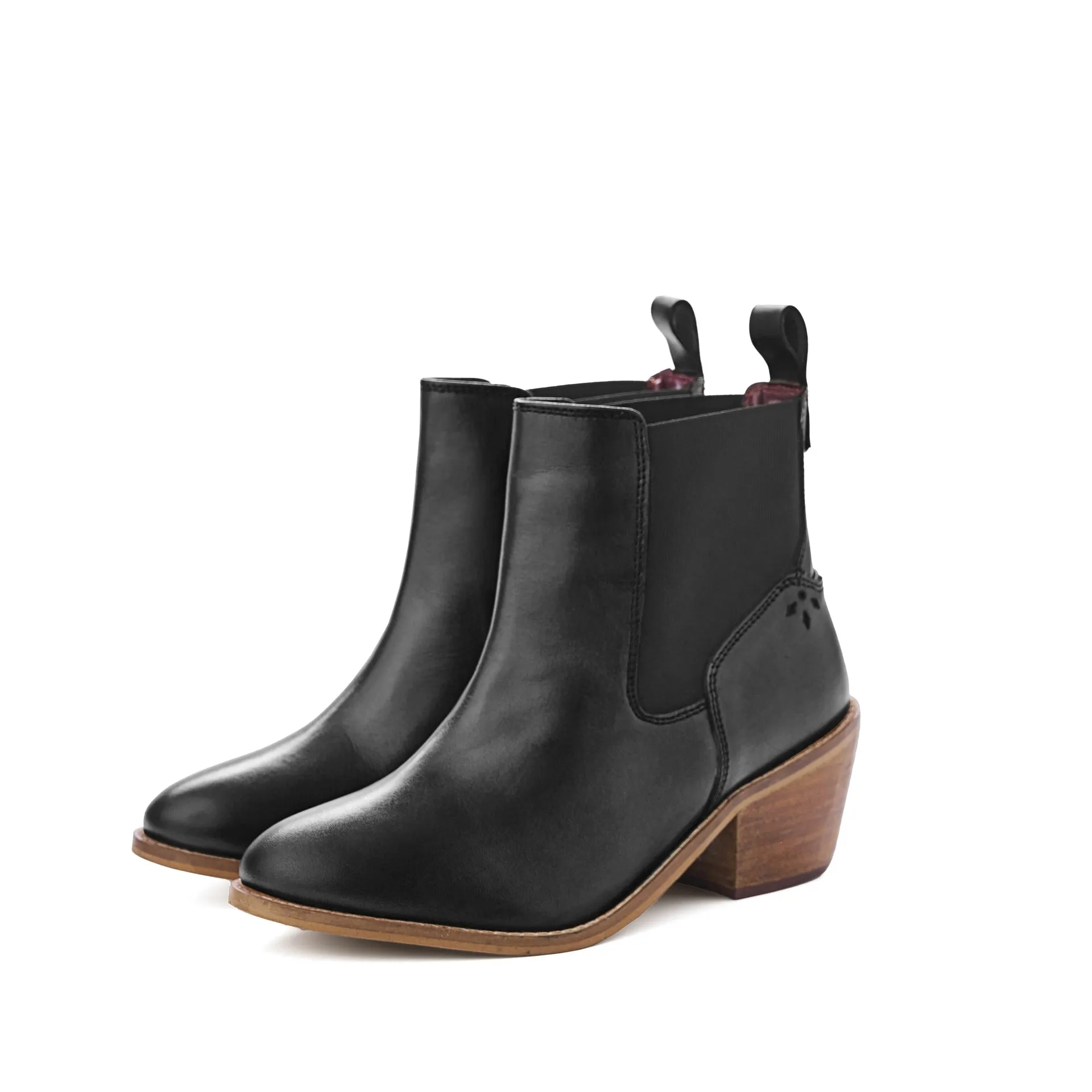 LADIES GS PIPPA BLACK HEELED CHELSEA BOOT