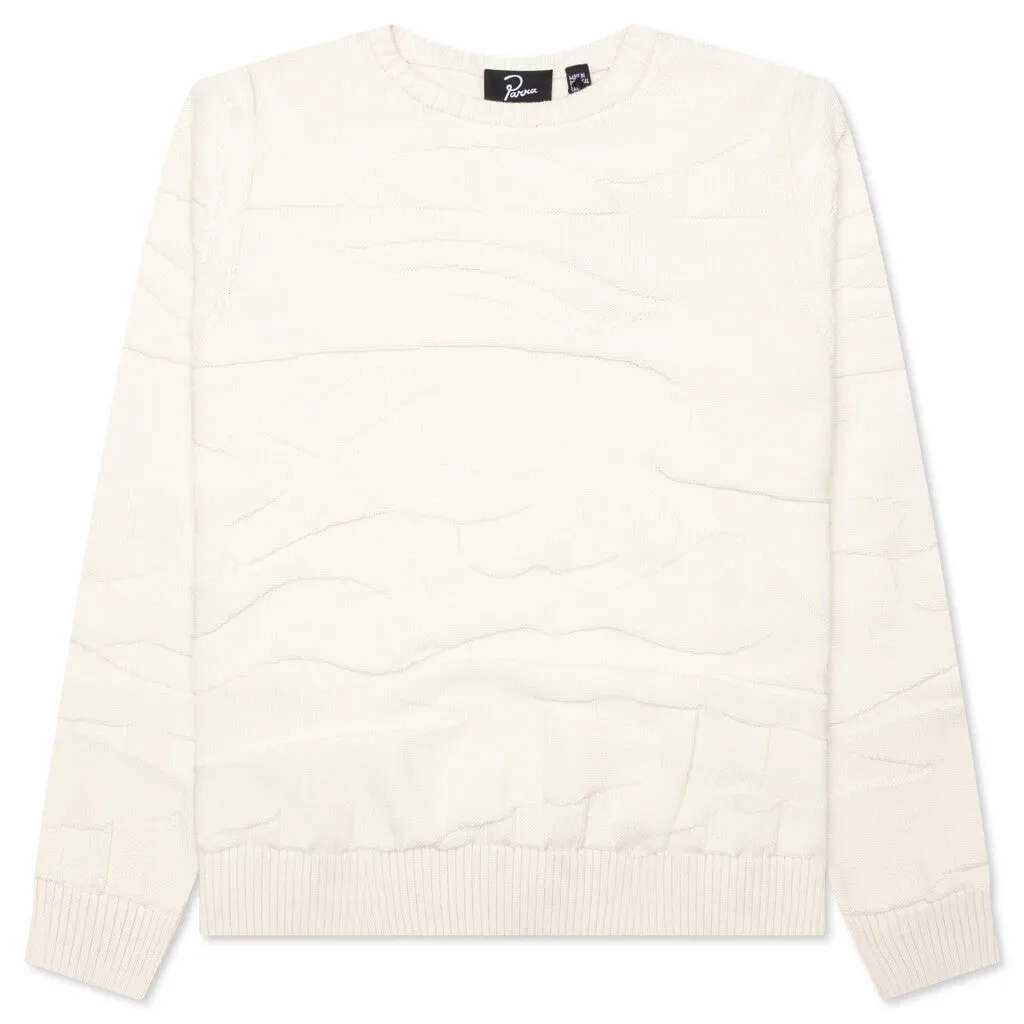 Landscaped Knitted Pullover - Off White