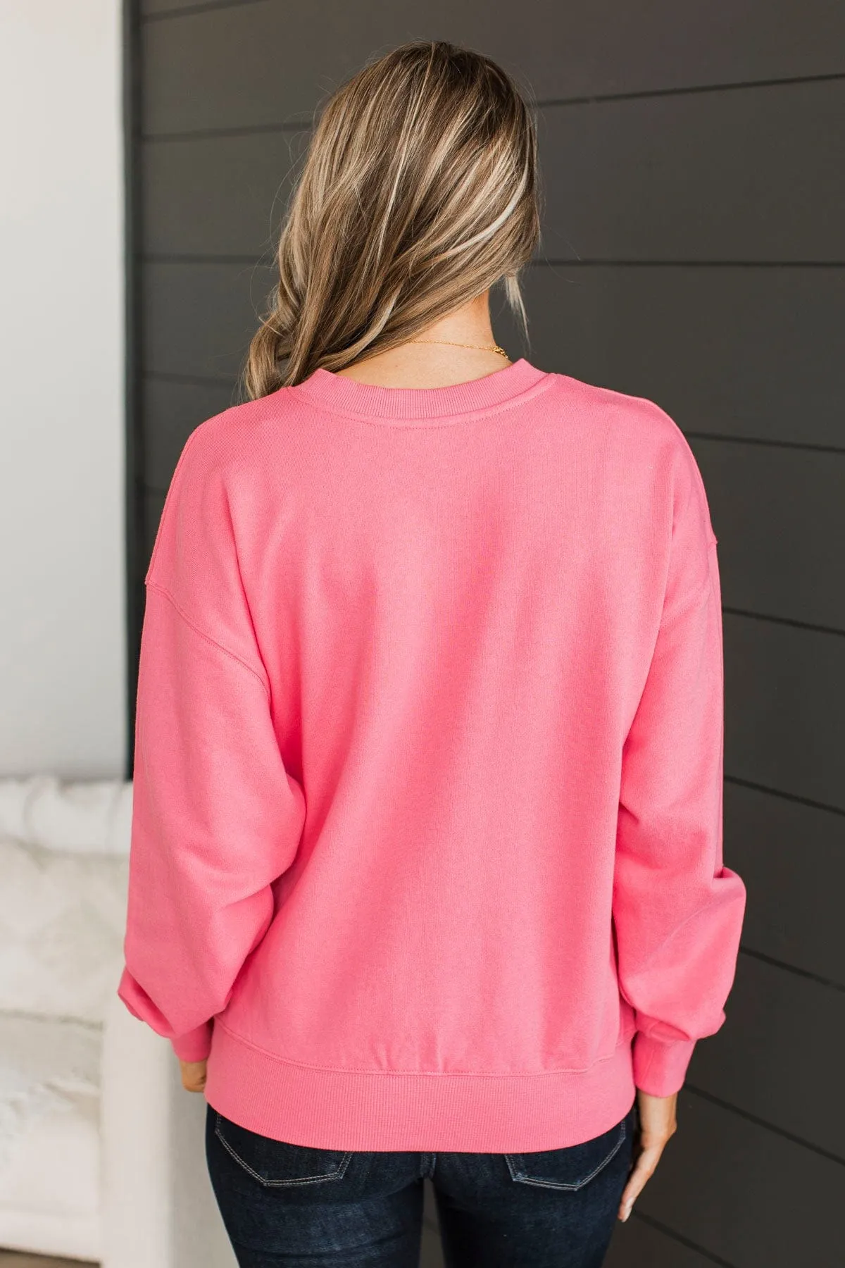 Local Crew Neck Pullover- Pink