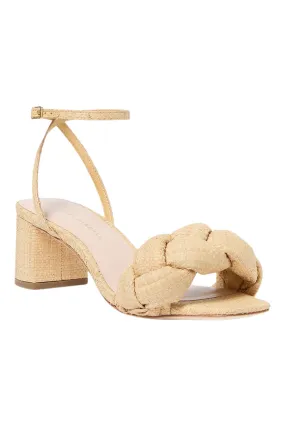 Loeffler Randall Avril Mid Heel Sandal in Natural