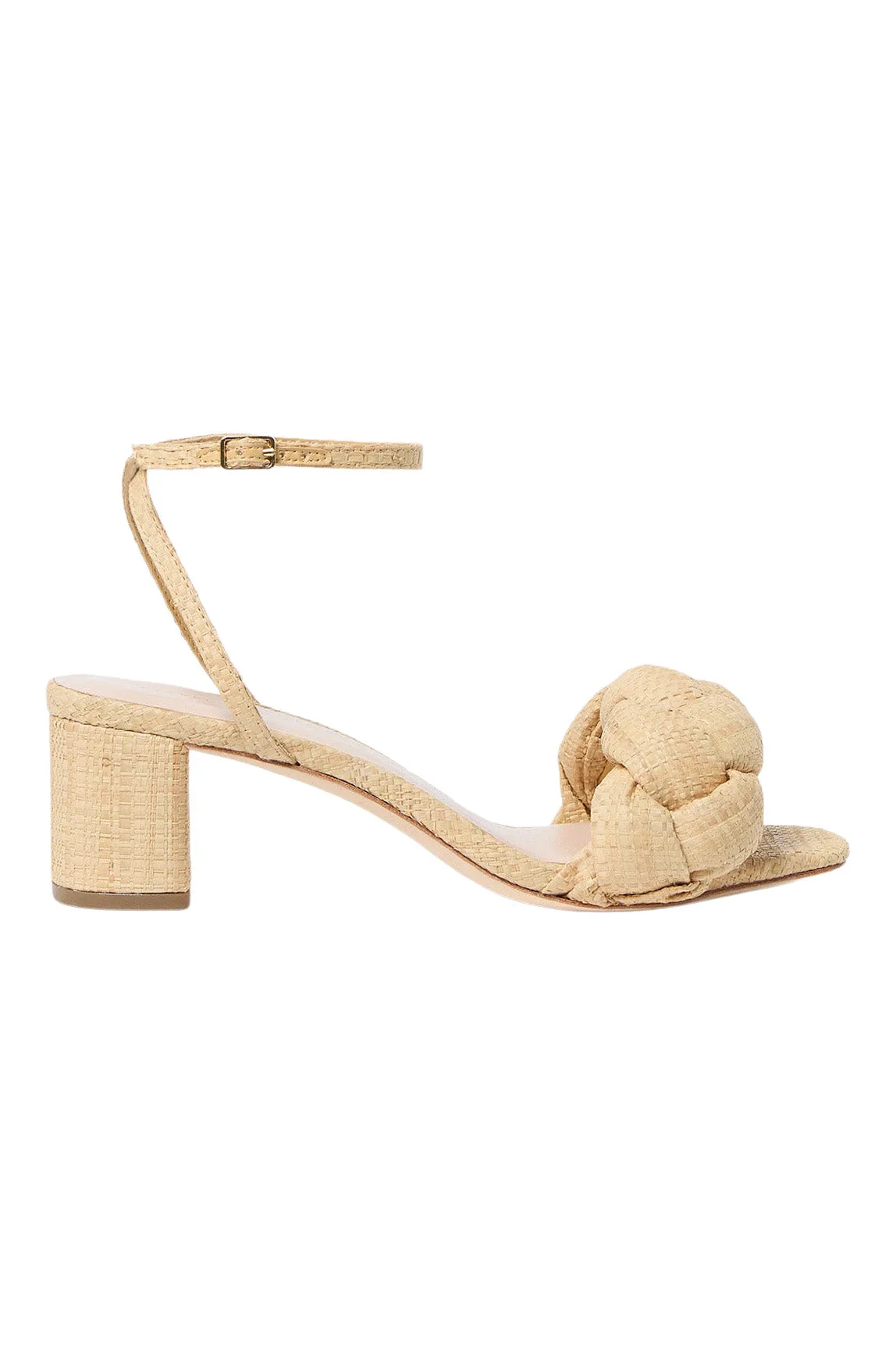 Loeffler Randall Avril Mid Heel Sandal in Natural