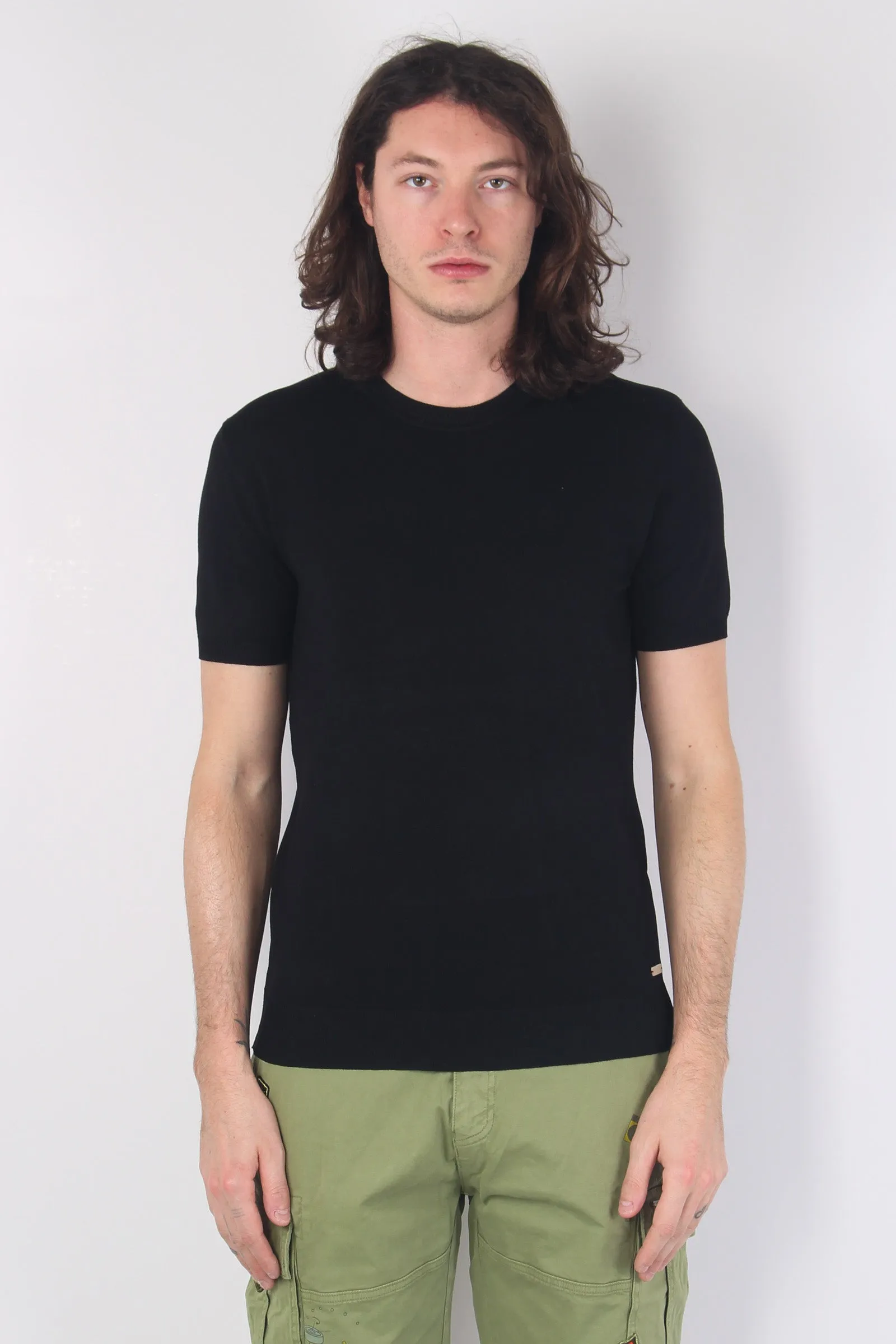 Maglia Girocollo Manica Corta Black