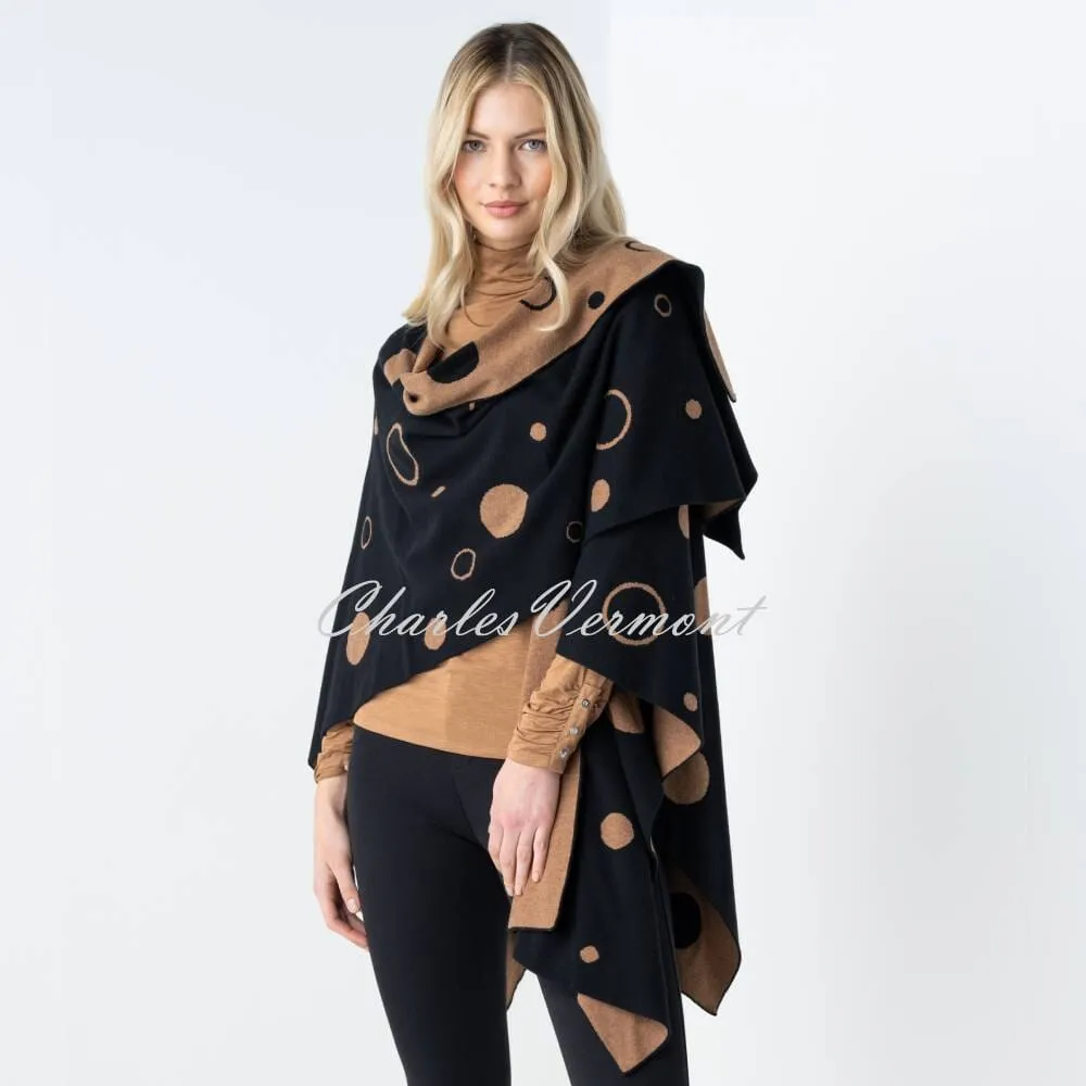 Marble Cape - Style 6777-130 (Camel / Black)