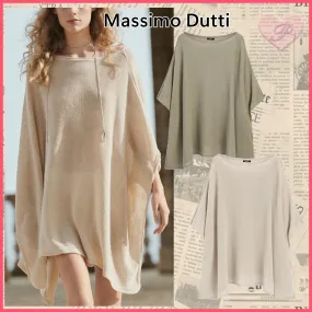 Massimo Dutti  |Casual Style V-neck & Crew neck