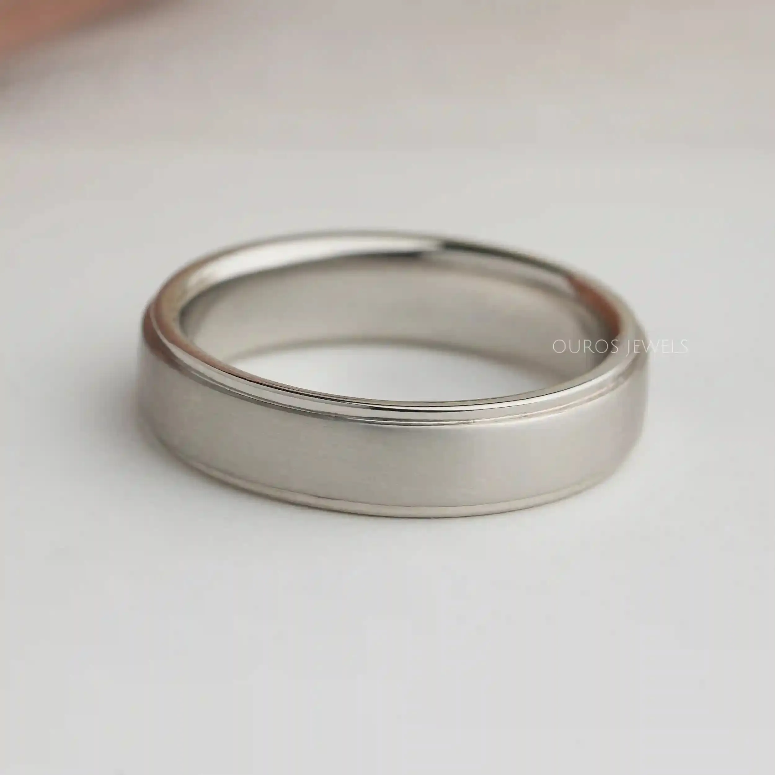 Matte Finish Men's Plain Wedding Band