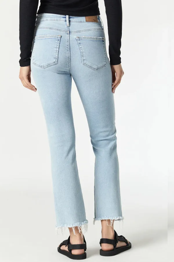 Mavi Anika Raw Hem Cropped Flare Jeans