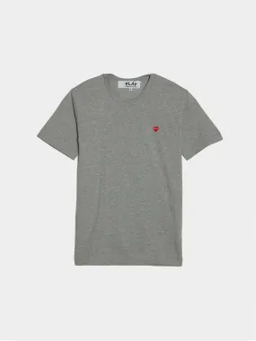 Men Mini Heart T-Shirt, Grey