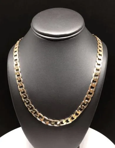 Men's Large Hip Hop 30 Inch Cuban Link Chain Gold Laminated 9mm Width