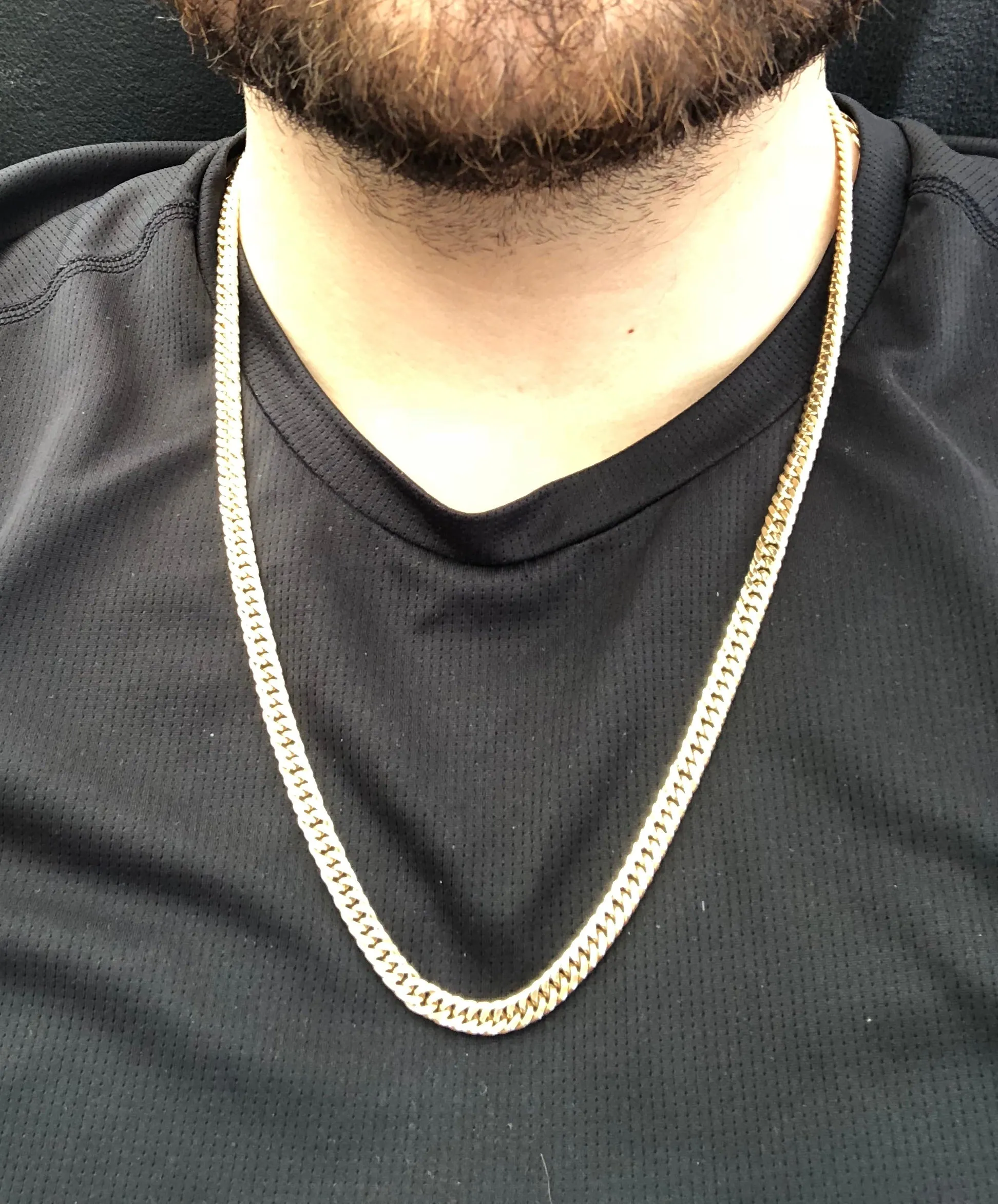 Men's Large Hip Hop 30 Inch Cuban Link Chain Gold Plated 6mm Width