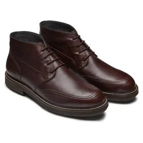 Mens rubber sole leather boots