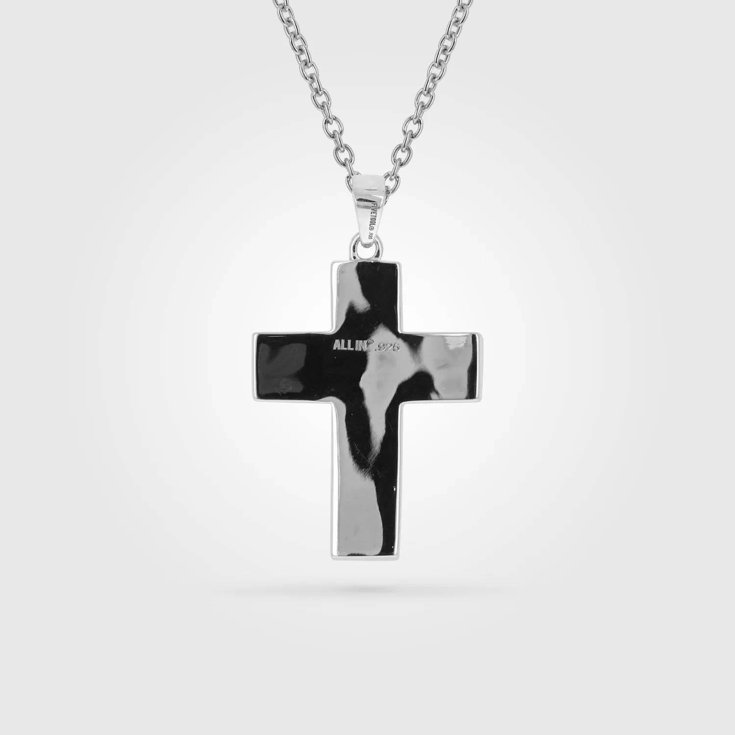 Mini Pigskin Football Cross Necklace | Gold