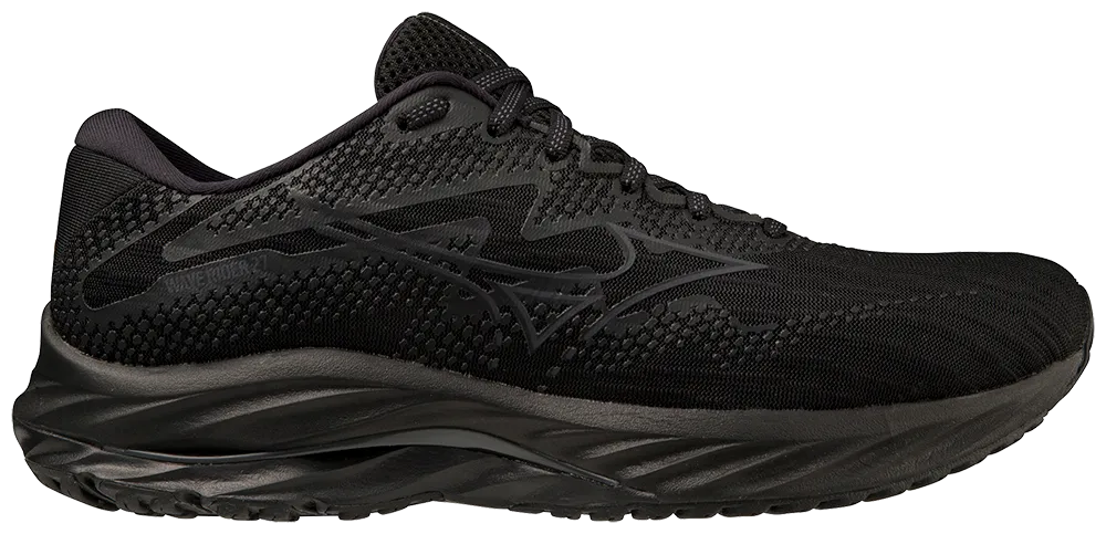 Mizuno Wave Rider 27 (2E Width) - Black/Ebony/Black  (Mens)