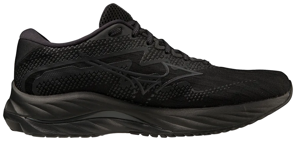 Mizuno Wave Rider 27 (2E Width) - Black/Ebony/Black  (Mens)