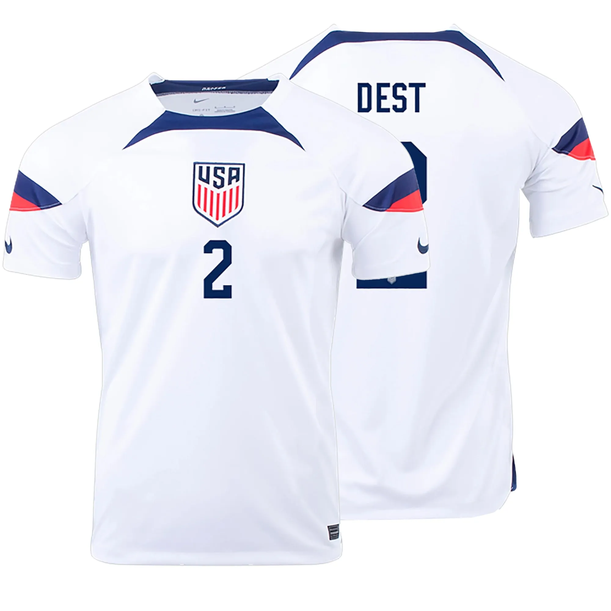 Nike Men's USA 2022/23 Dri-FIT ADV Home Jersey w/ Dest #2 Printing