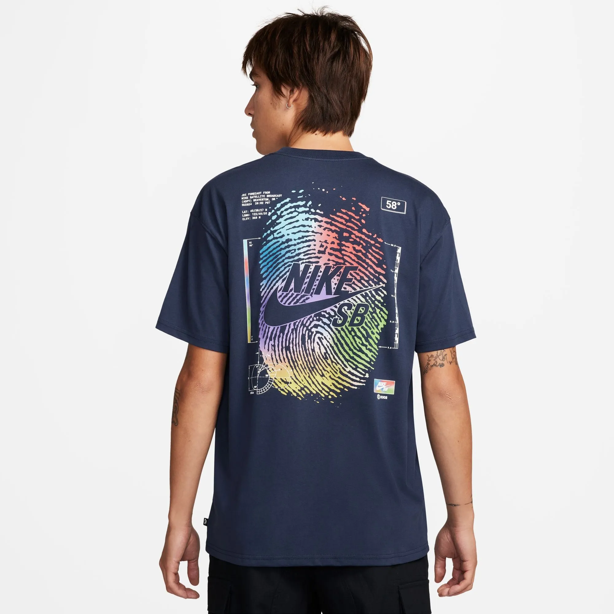 Nike SB Thumbprint Tee Midnight Navy