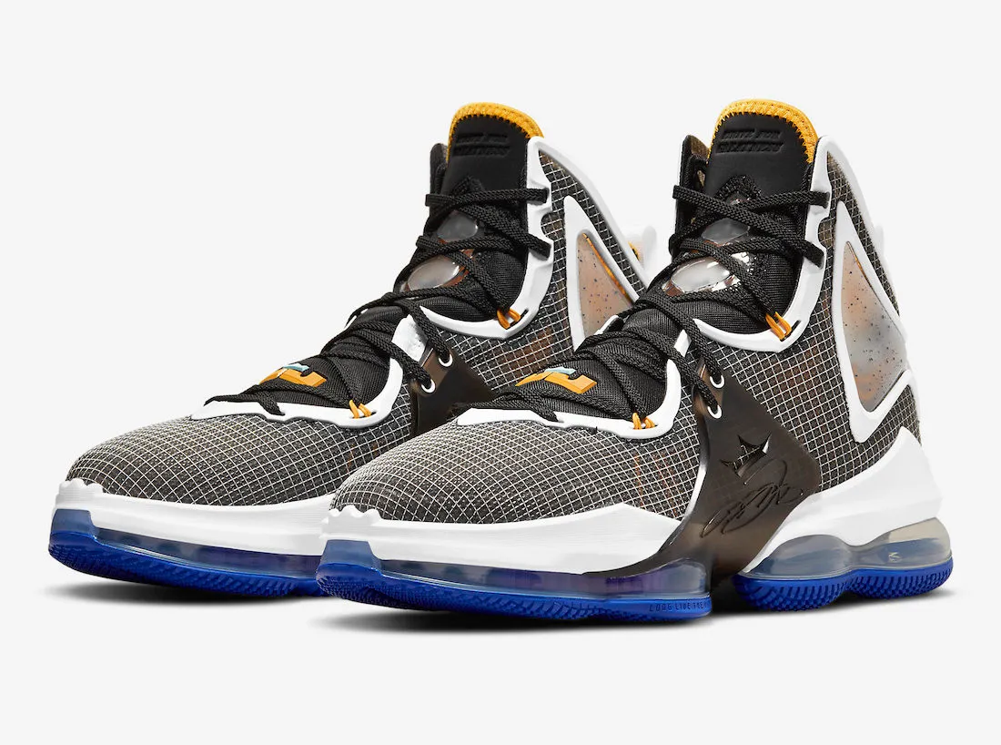 Nike Zoom LeBron 19 Hardwood Classic Black Persian Violet White University Gold DC9340-002