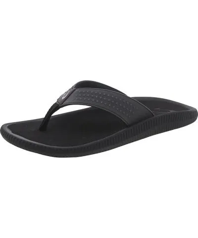 OluKai Ulele Mens Faux Leather Flip-Flops