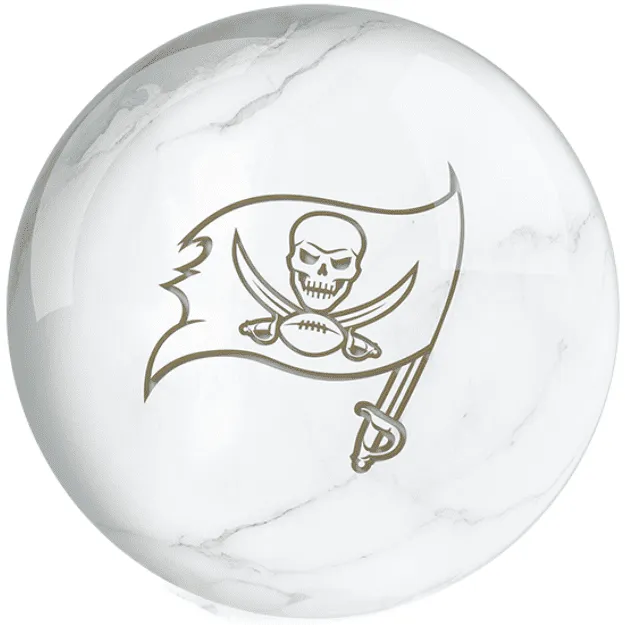 OTB NFL Tampa Bay Buccaneers White Marble Bowling Ball