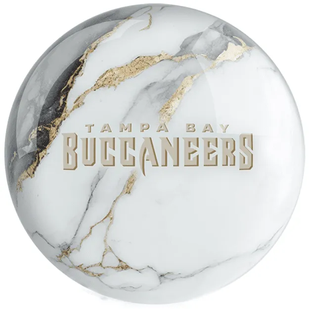 OTB NFL Tampa Bay Buccaneers White Marble Bowling Ball