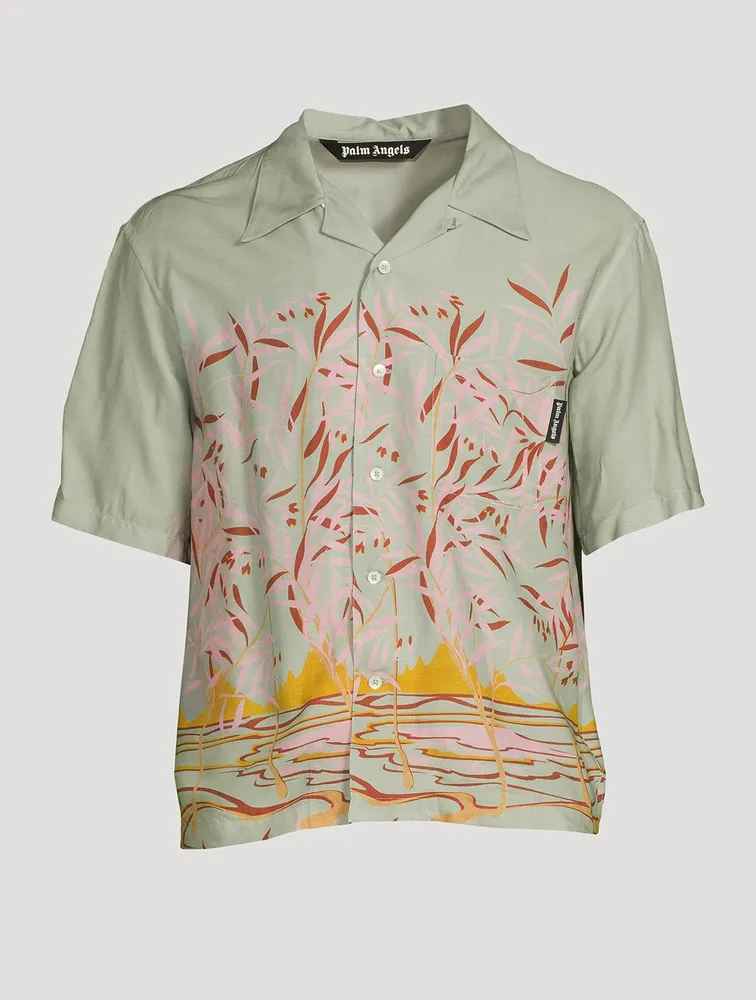 PALM ANGELS Lagoon Bowling Shirt