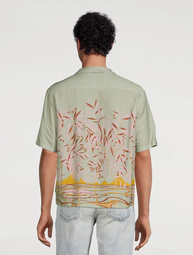 PALM ANGELS Lagoon Bowling Shirt