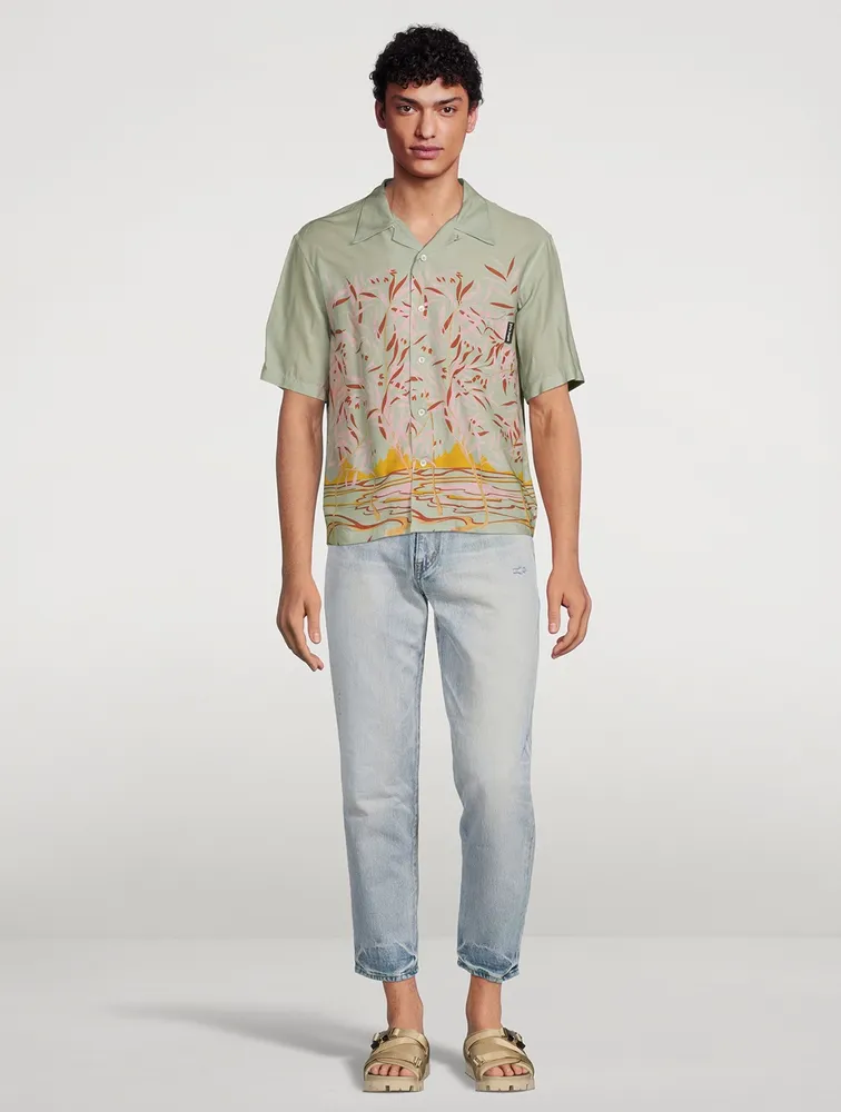 PALM ANGELS Lagoon Bowling Shirt