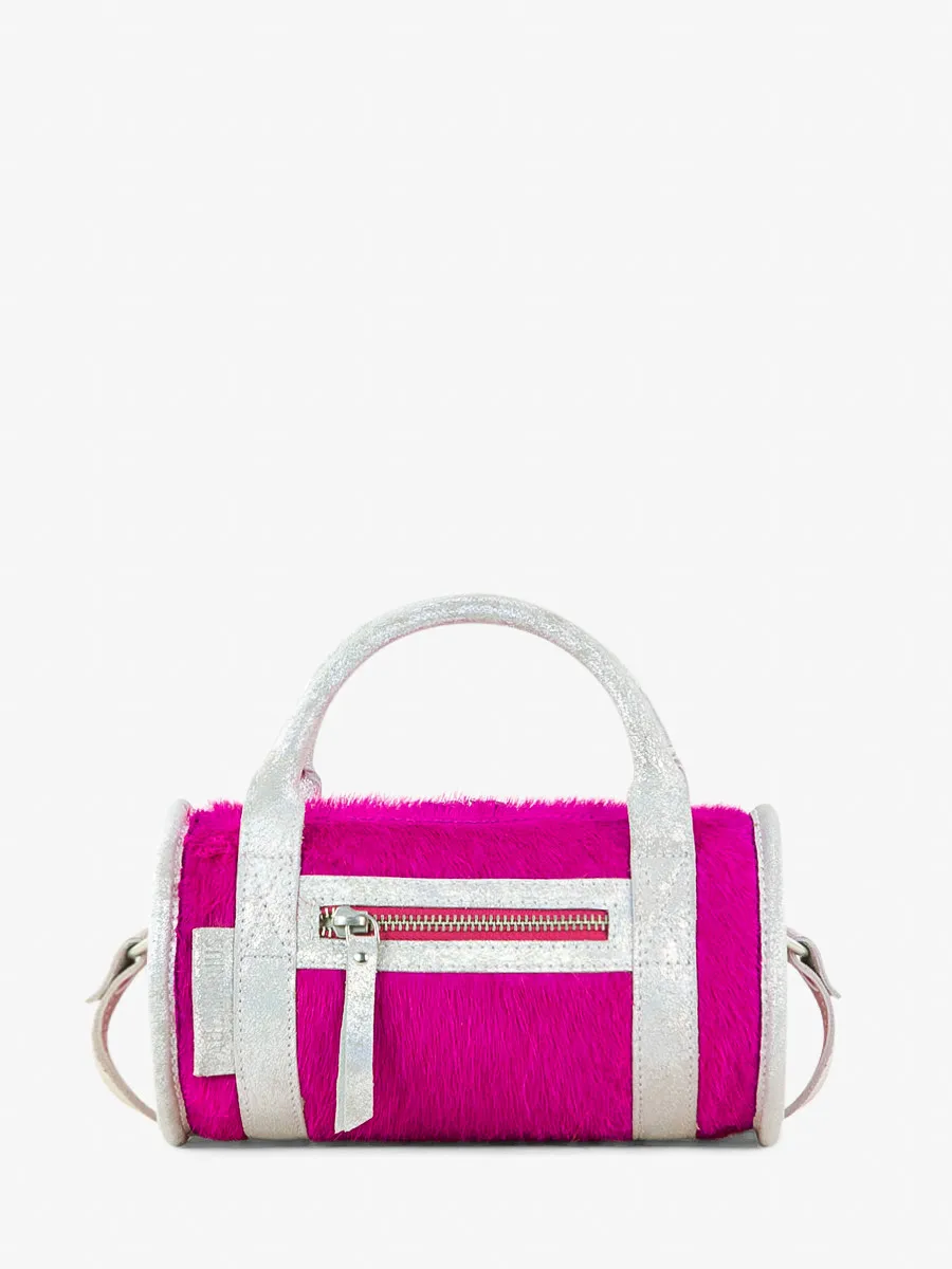 Pink Leather Bowling Bag Women - Charlie Créature Acid Pink | PAUL MARIUS