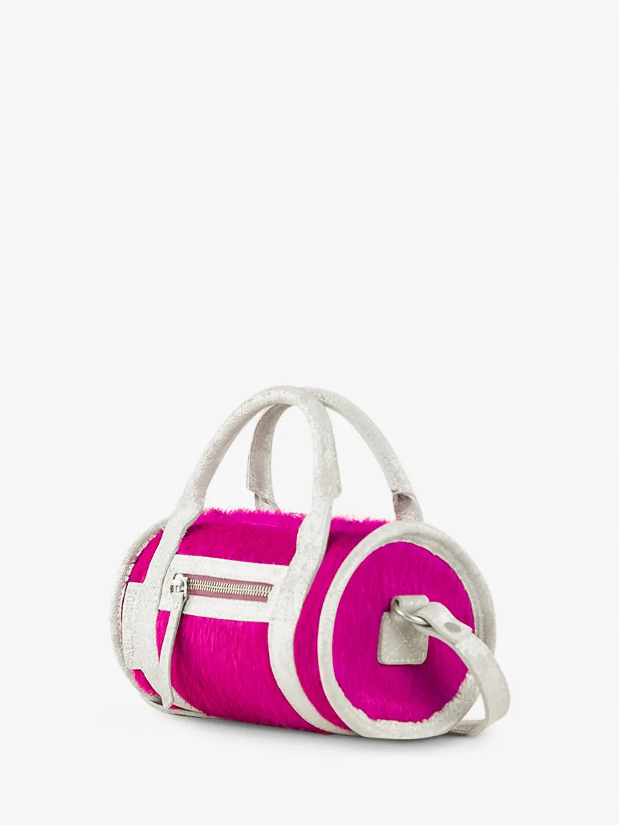 Pink Leather Bowling Bag Women - Charlie Créature Acid Pink | PAUL MARIUS