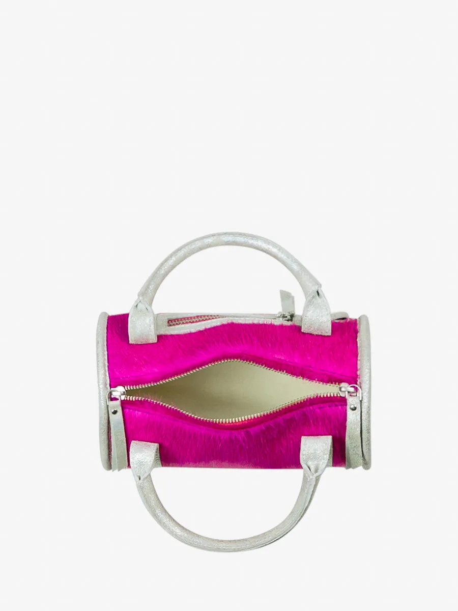 Pink Leather Bowling Bag Women - Charlie Créature Acid Pink | PAUL MARIUS