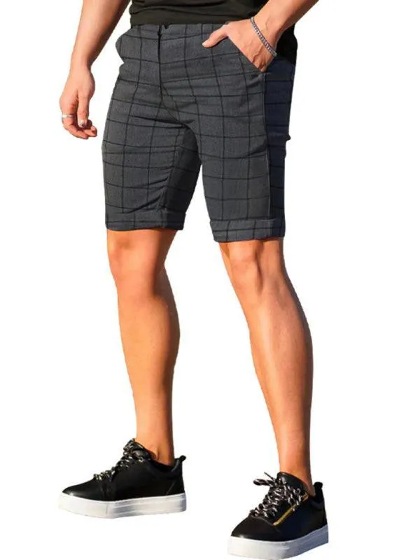 Plaid Casual Men Shorts