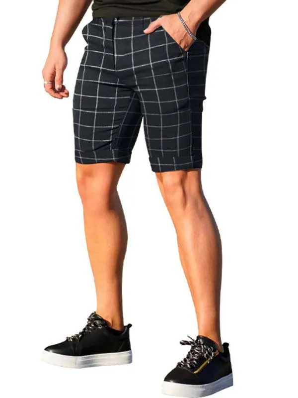 Plaid Casual Men Shorts