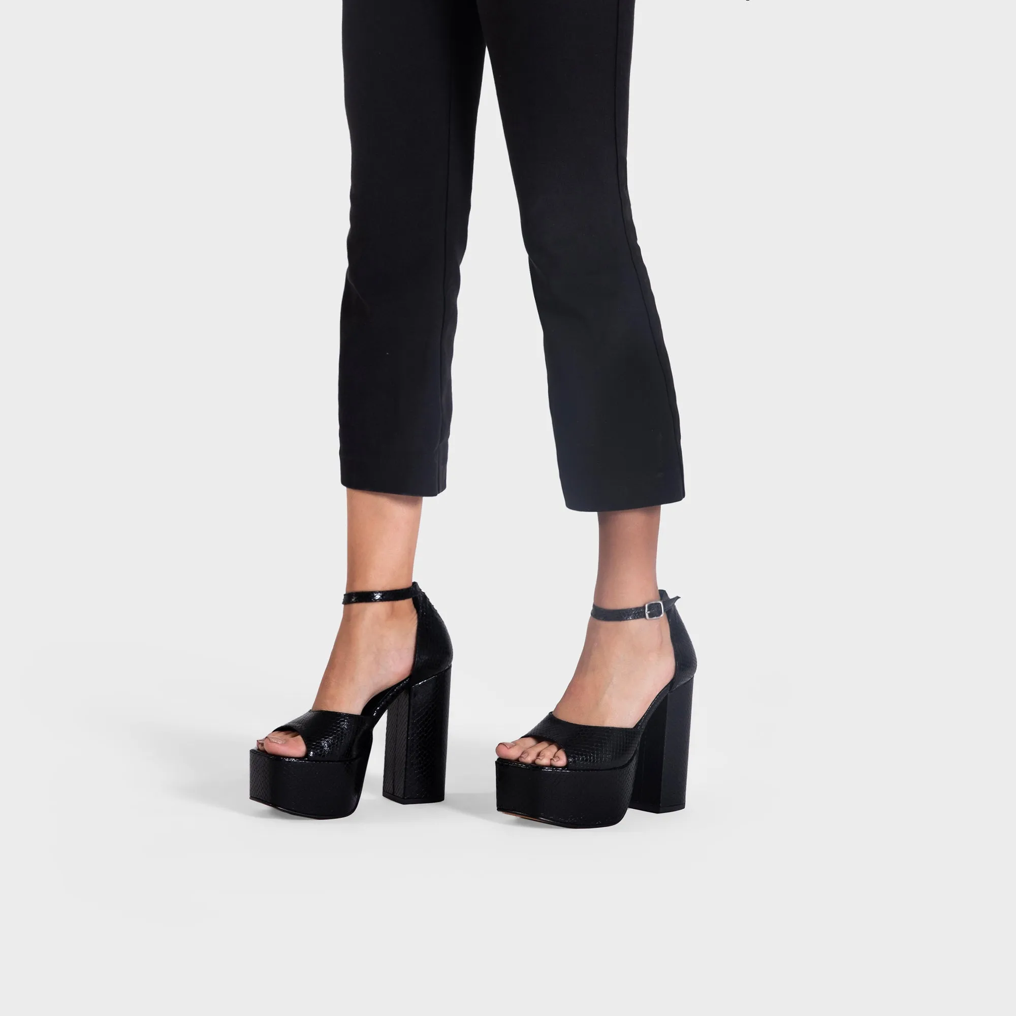 PLATFORM HEELED SANDALS