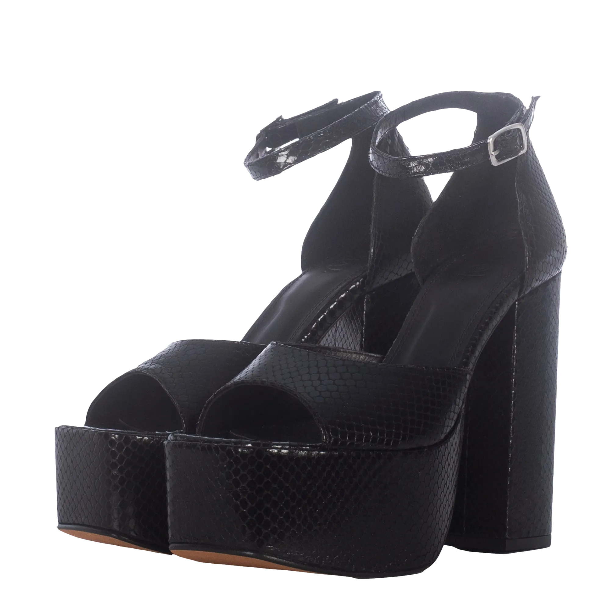 PLATFORM HEELED SANDALS