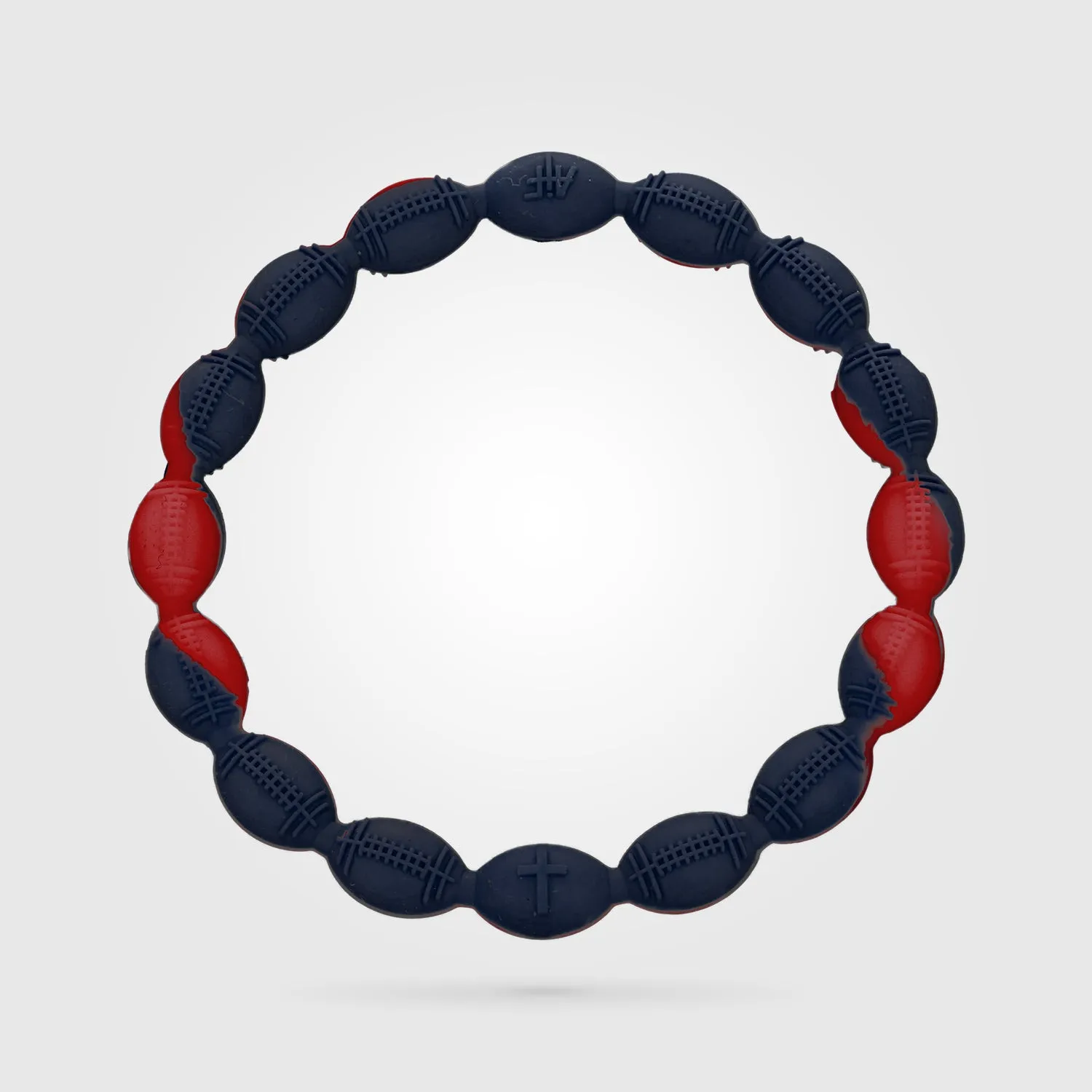 Power Band Football Bracelet | Navy & Red