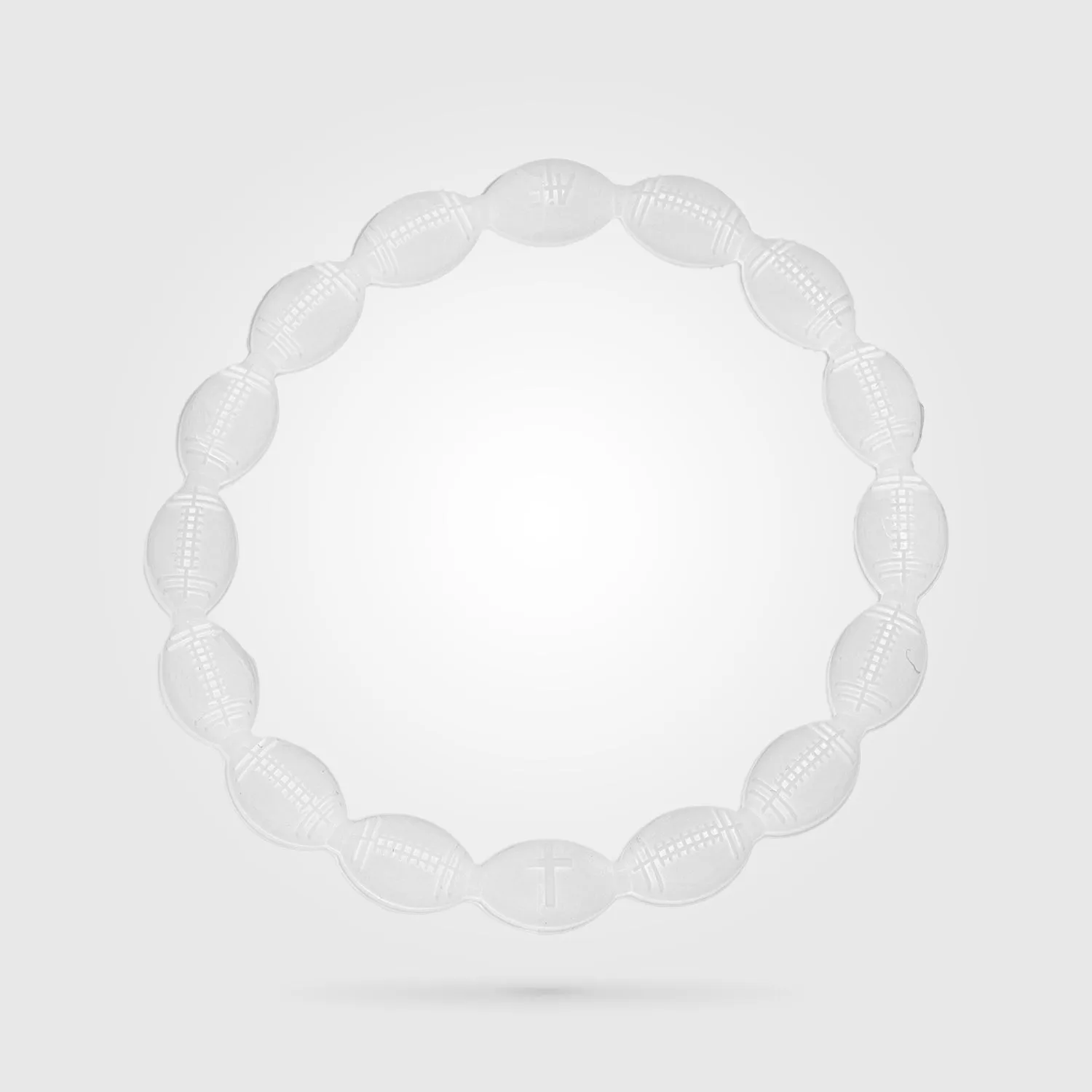 Power Band Football Bracelet | Solid White