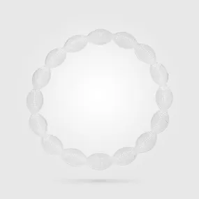 Power Band Football Bracelet | Solid White